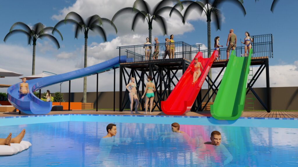 Projects Adult Pool with Slides