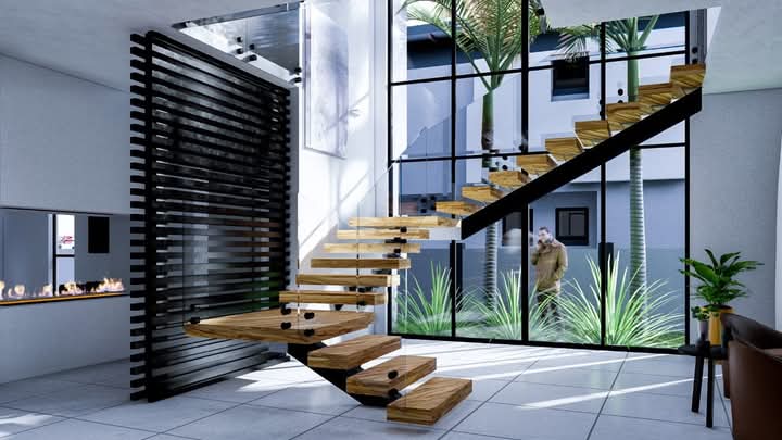 Projects Custom Floating Stairs